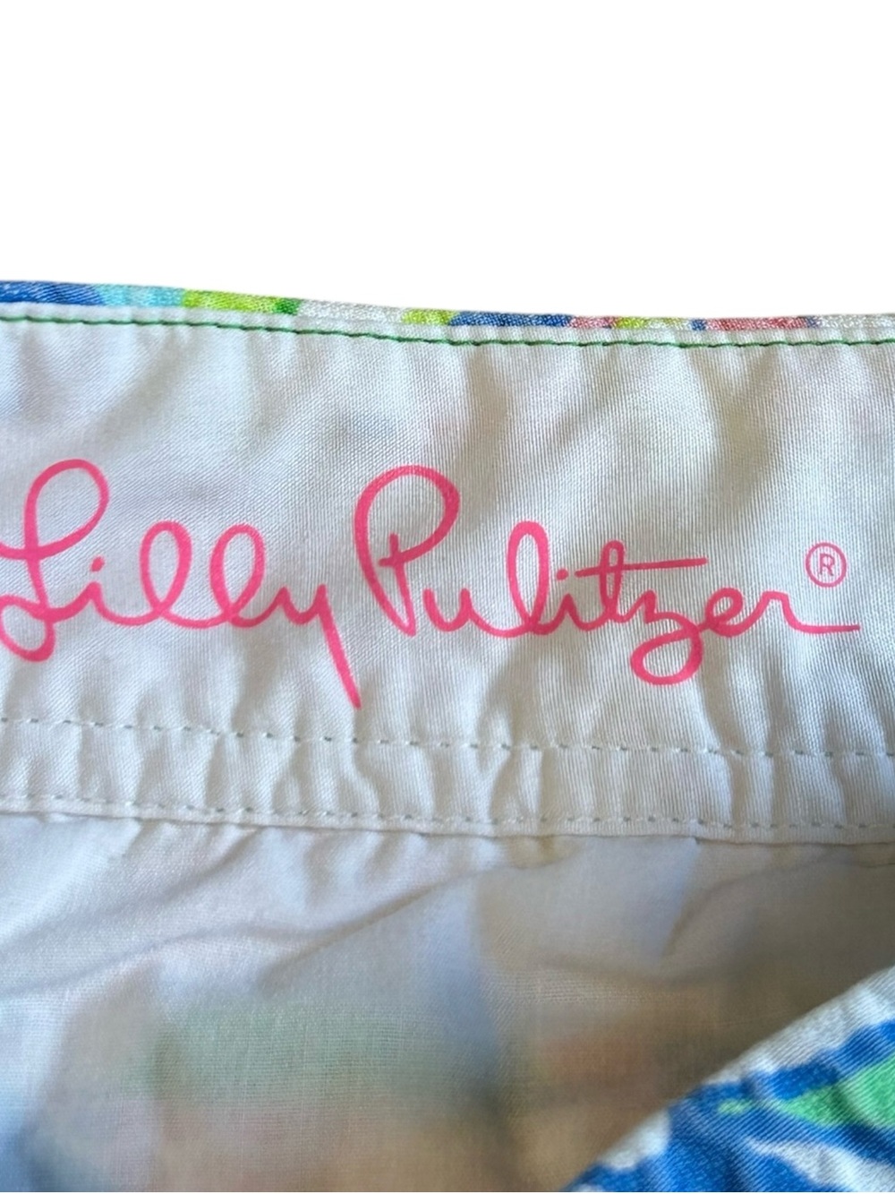 Lilly Pulitzer Callahan Shorts Womens 6 Conch Republic Paisley Seersucker - Picture 7 of 10